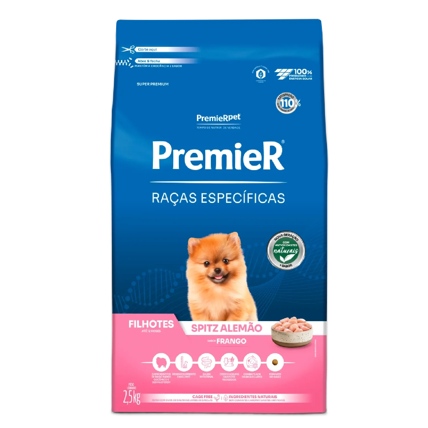 Ração Premier Raças Específicas Spitz Alemão Filhotes Frango